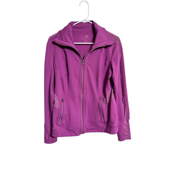 Tangerine Jackets & Blazers - Tangerine Women’s Pink Zip Up Activewear Jacket Mesh Size Medium